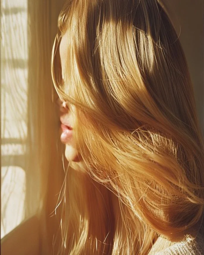 Balayage-Strähnen in warmem Licht